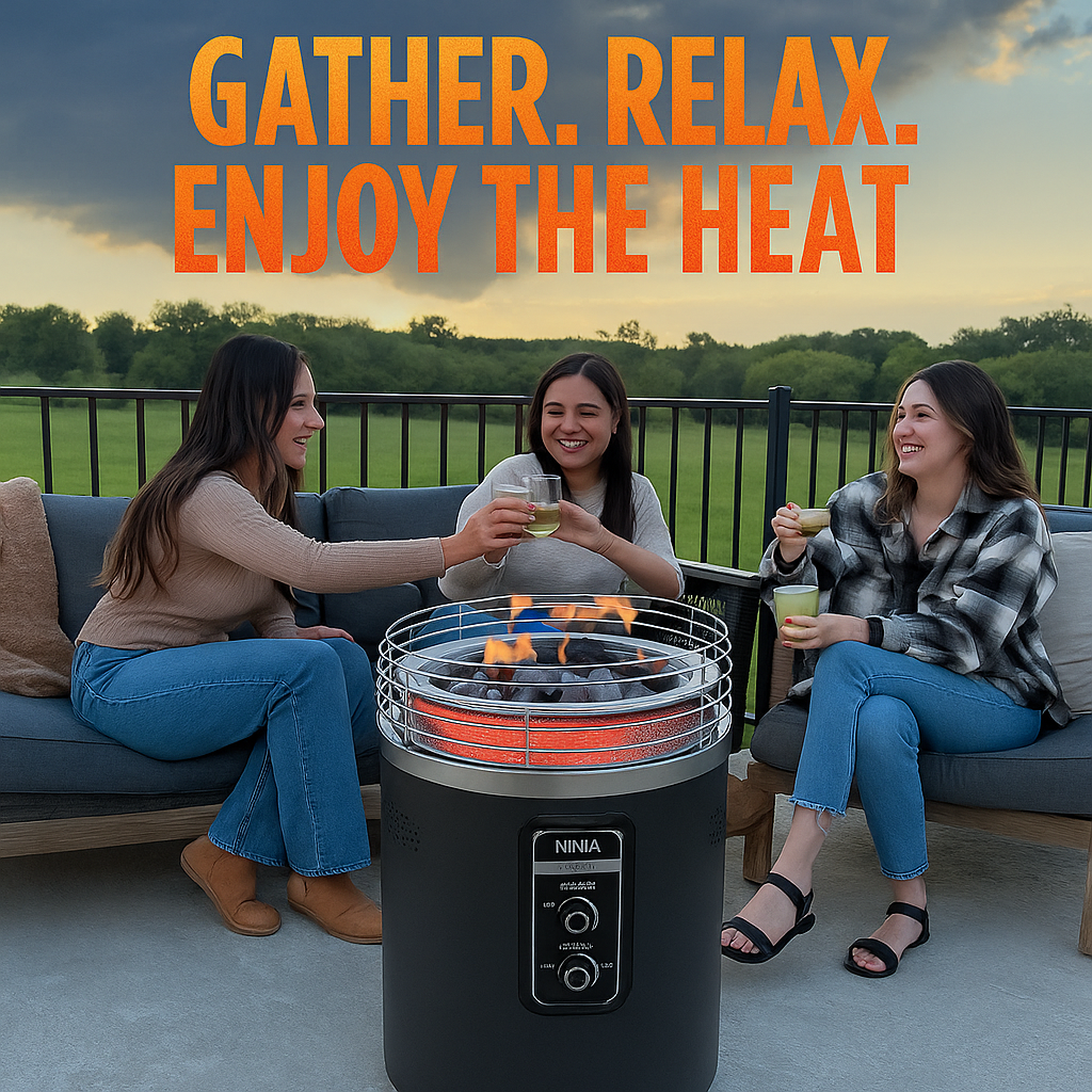 HearthGlow™ – Outdoor Propane Heater & Smokeless Fire Pit