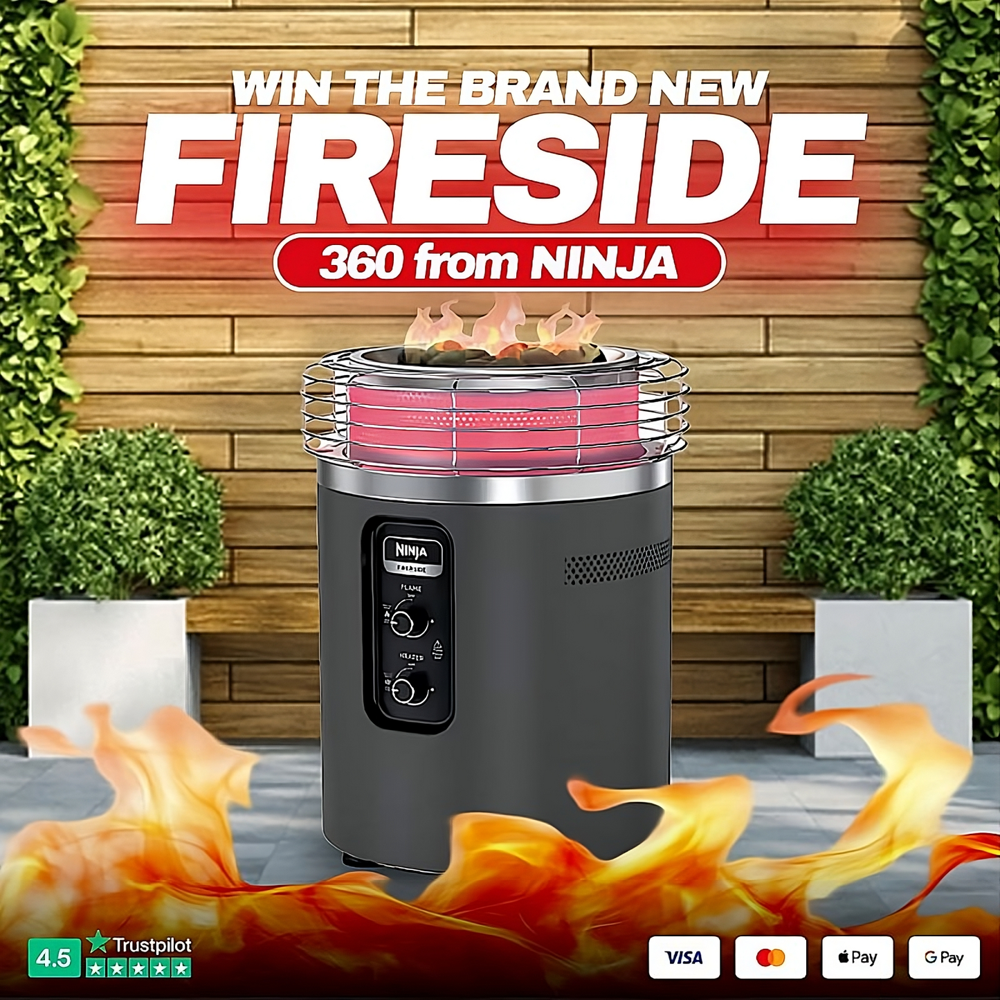 HearthGlow™ – Outdoor Propane Heater & Smokeless Fire Pit